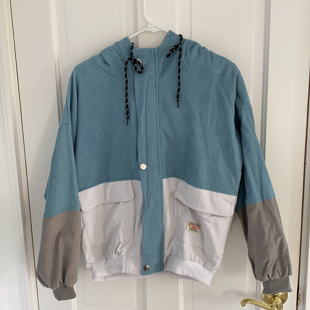 Colorblock Corduroy Jacket